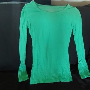 Green xhilaration long sleeve shirt